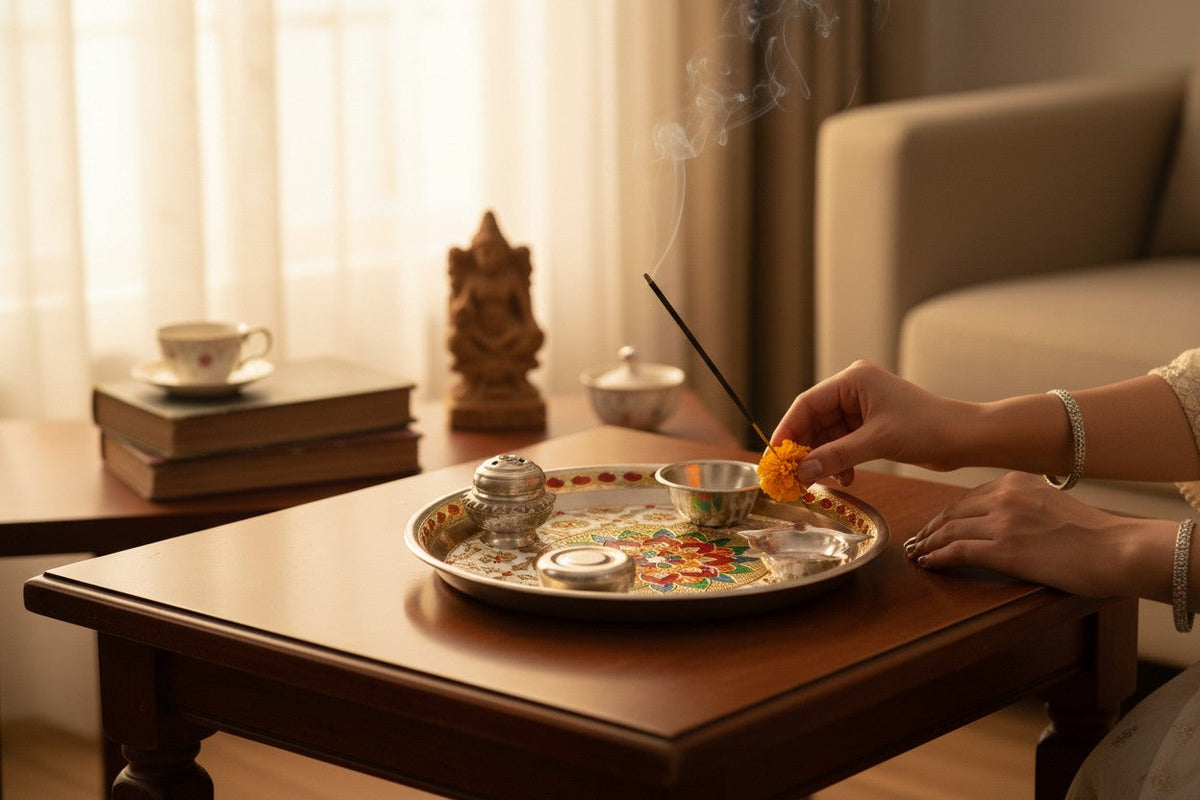 7" Minakari Pooja Thali