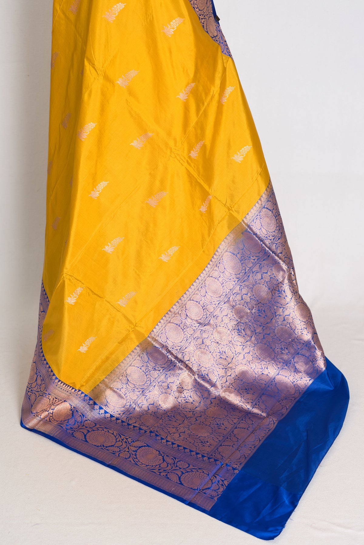 Shukti : Yellow Pure Katan Banarasi Silk Saree with Gold Zari | Silk Mark