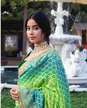 Banarasi Pure Handloom Khaddi Georgette Bandhani Silk Saree