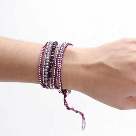 Anita Bead and Chain Wrap Bracelet Necklace – Thailand