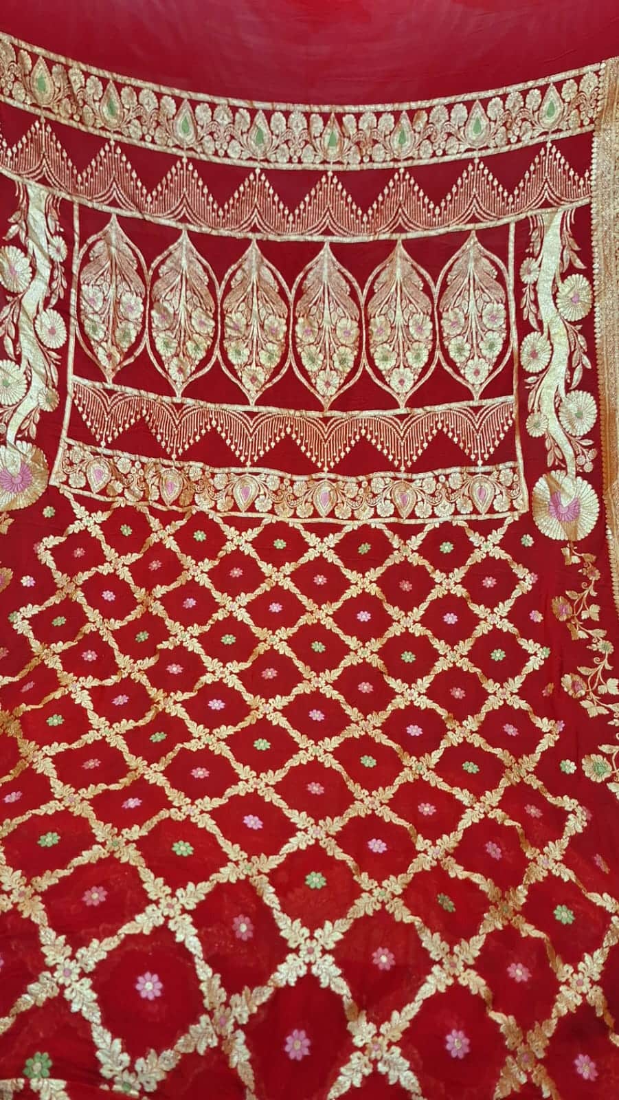 Beautiful Banarasi Lahariya Stripe Designer Khaddi Chiffon Saree