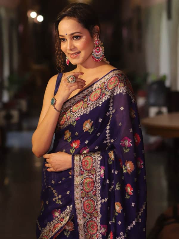 Beautiful Banarasi Pure Georgette Silk Saree