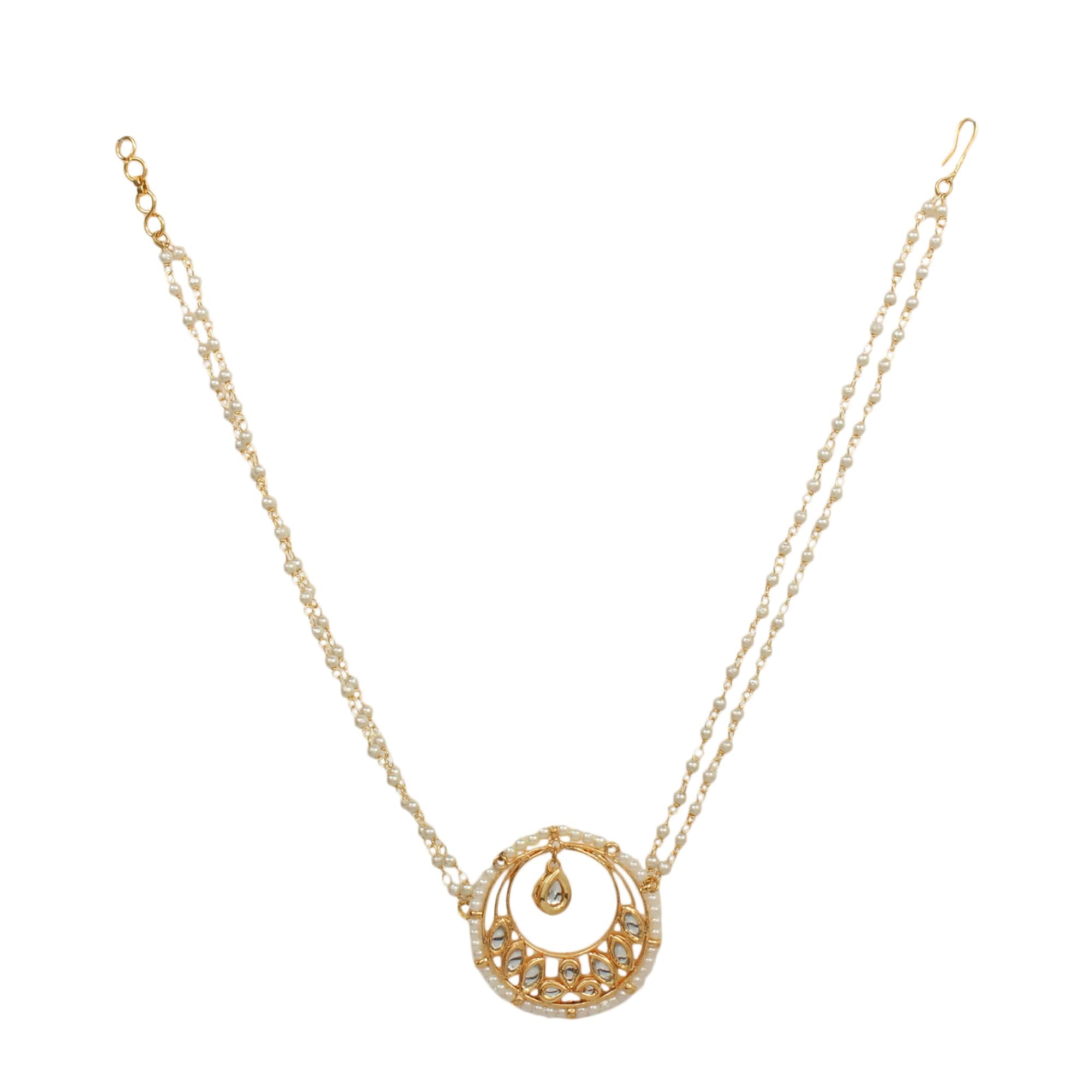 Beautiful Pearl Choker Kundan Beaded Necklace