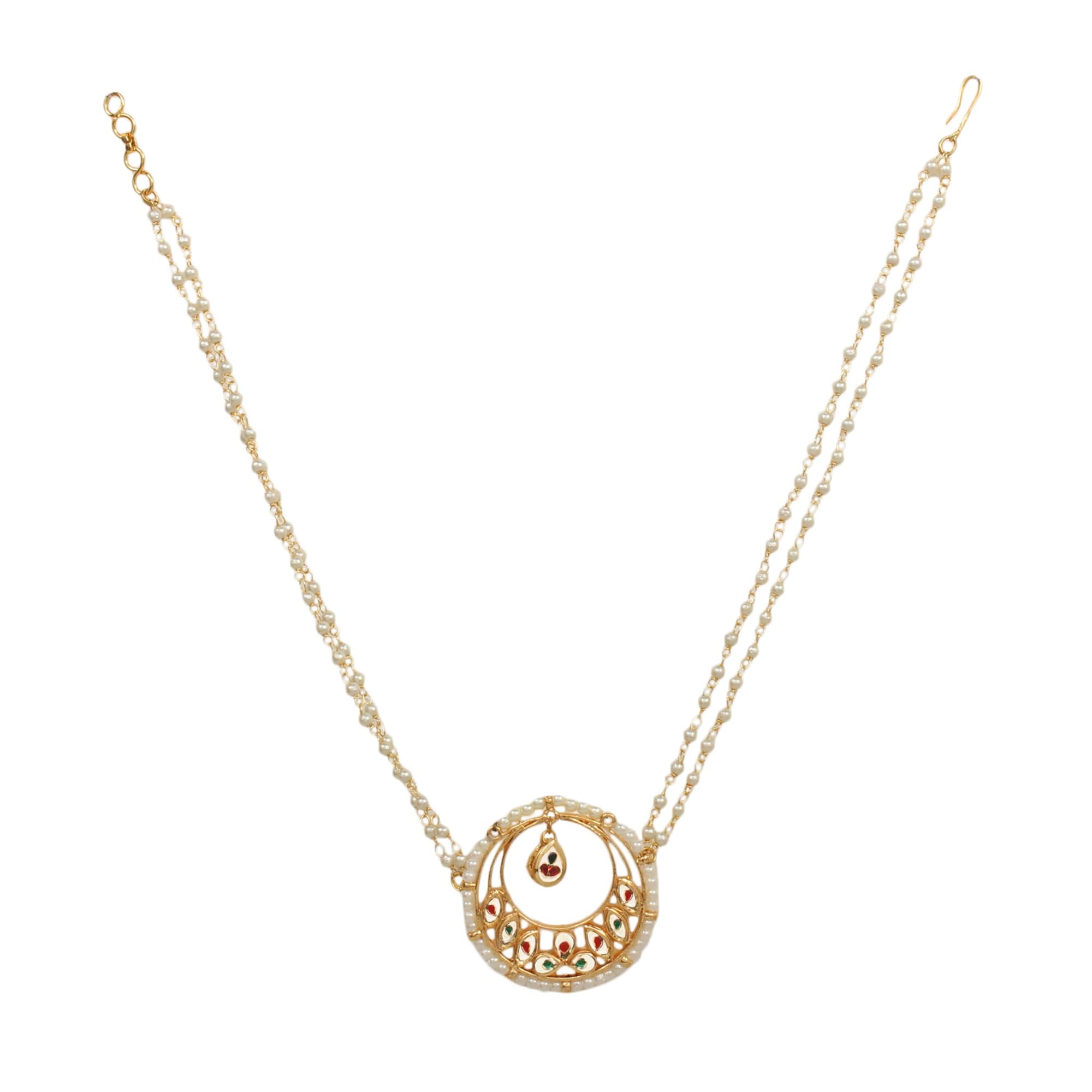 Beautiful Pearl Choker Kundan Beaded Necklace