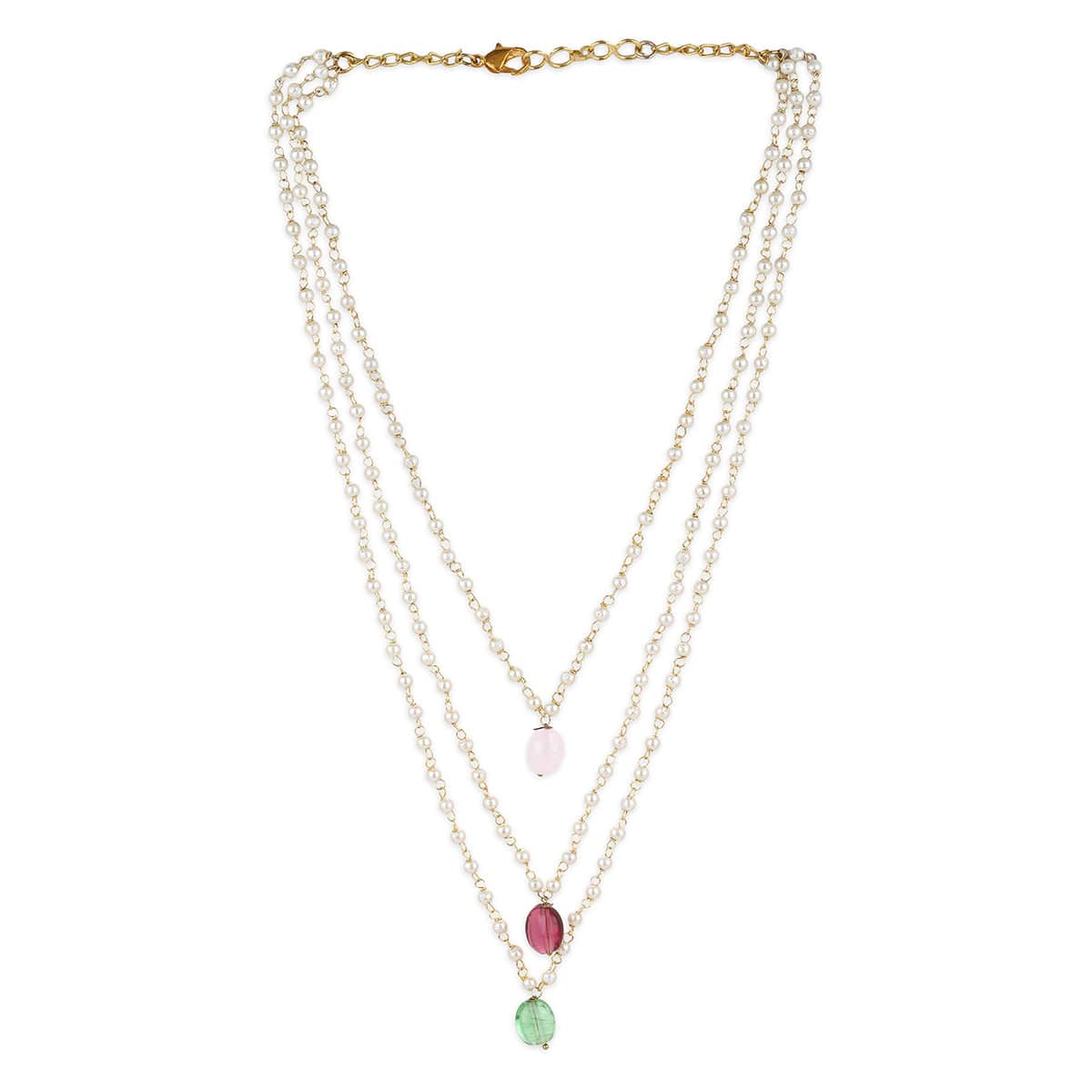 Beautiful Pearl & Stone Necklace