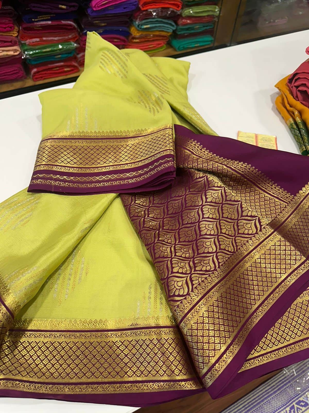 Beautiful Pure Mysoore Silk Indian Wedding Saree