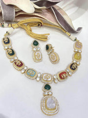 Beautiful Sabyasachi Style Handmade Fusion Necklace Set