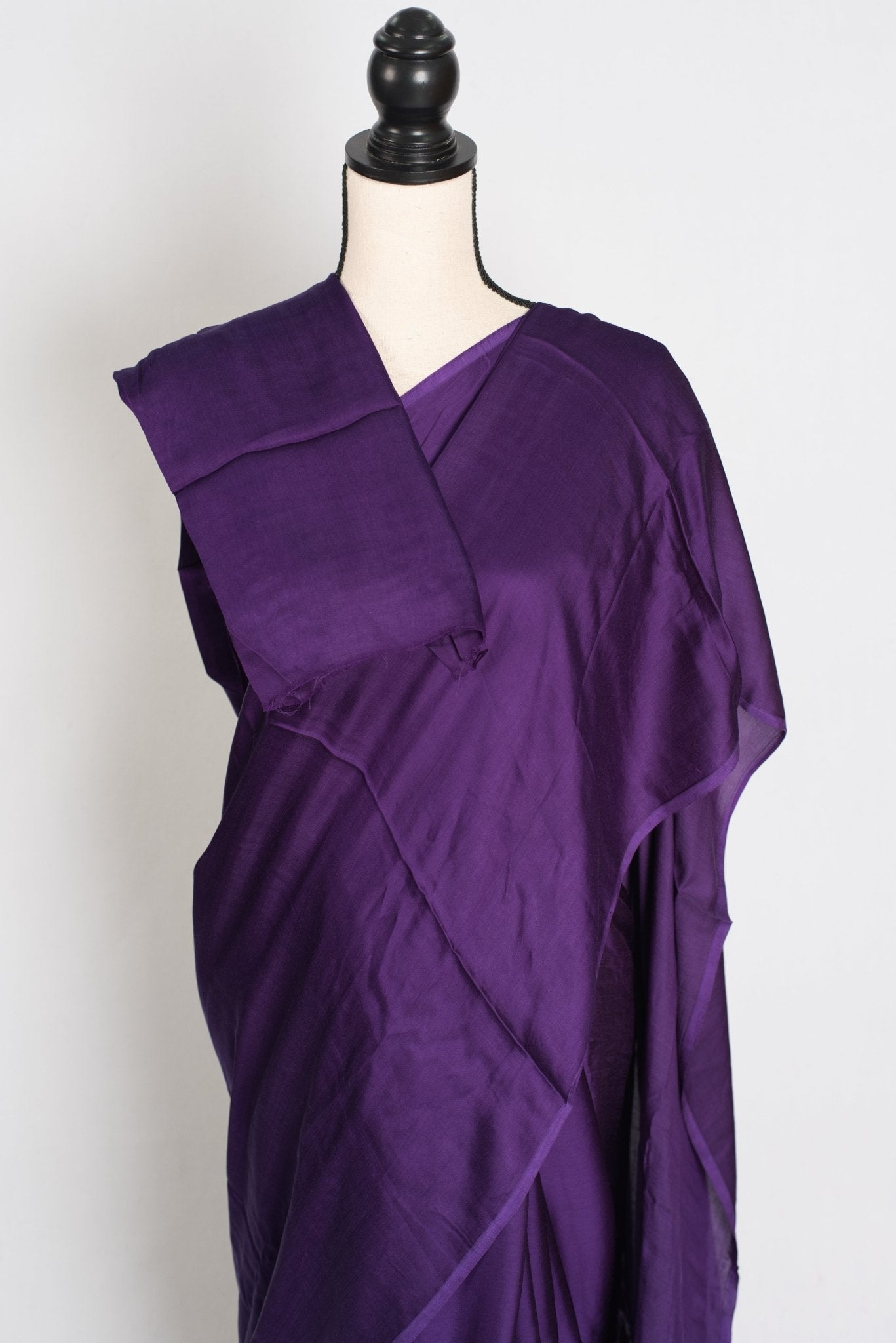 Bindi : Purple and Gold Designer Modal Silk Partywear Saree
