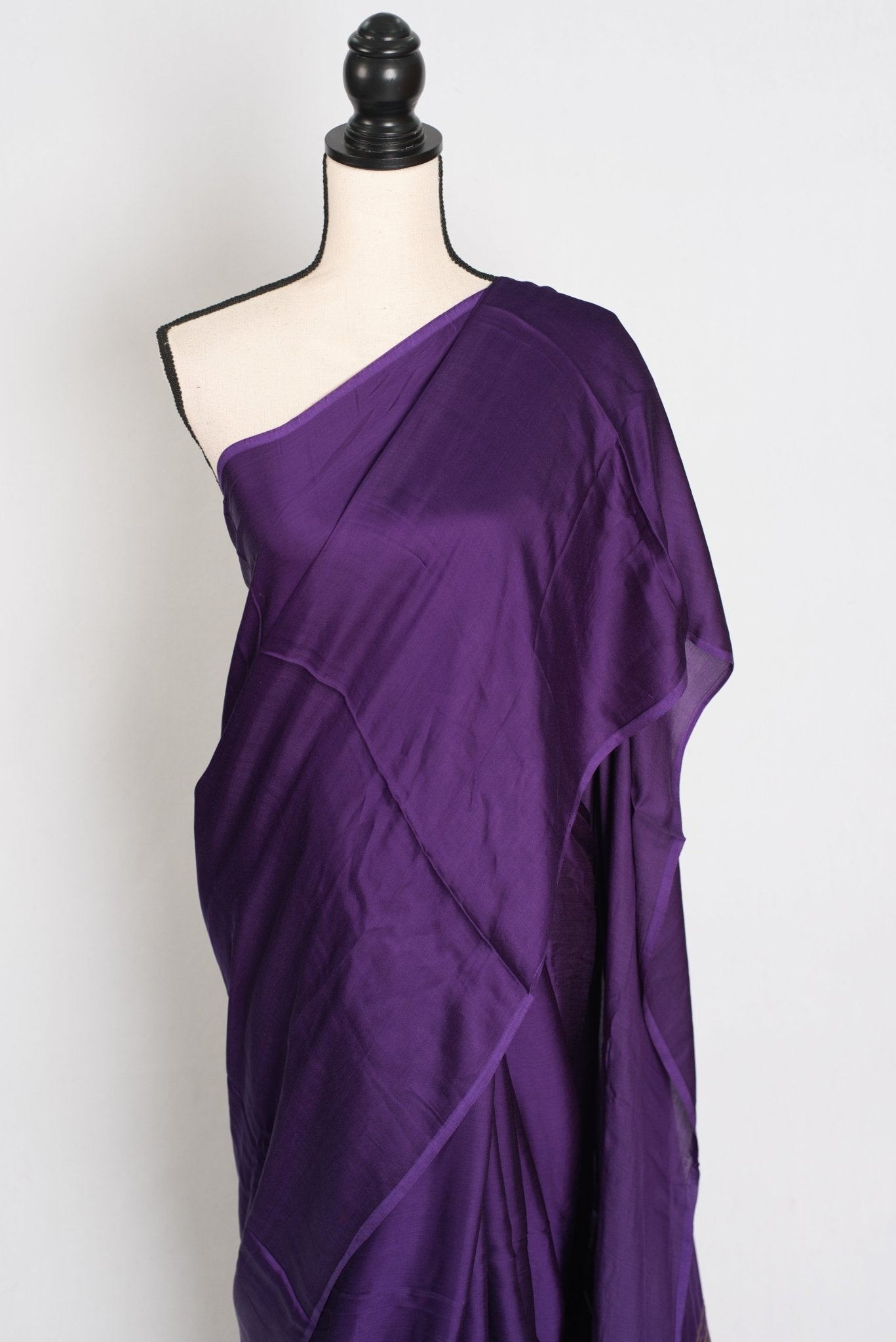 Bindi : Purple and Gold Designer Modal Silk Partywear Saree