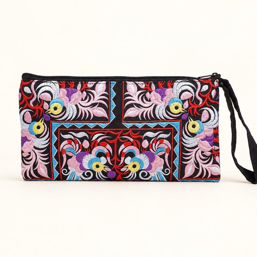 Sarita Hmong Embroidered Wristlet - Thailand