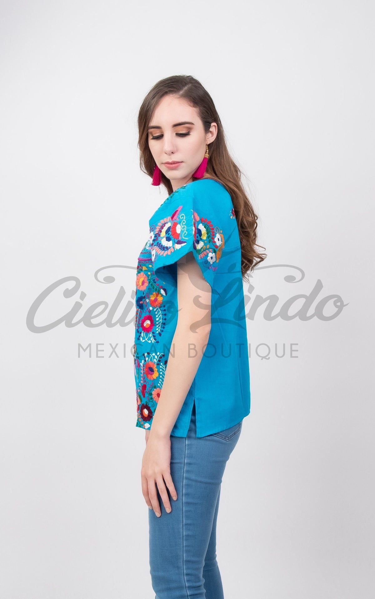 San Miguel Luxury Fine Blouse Teal