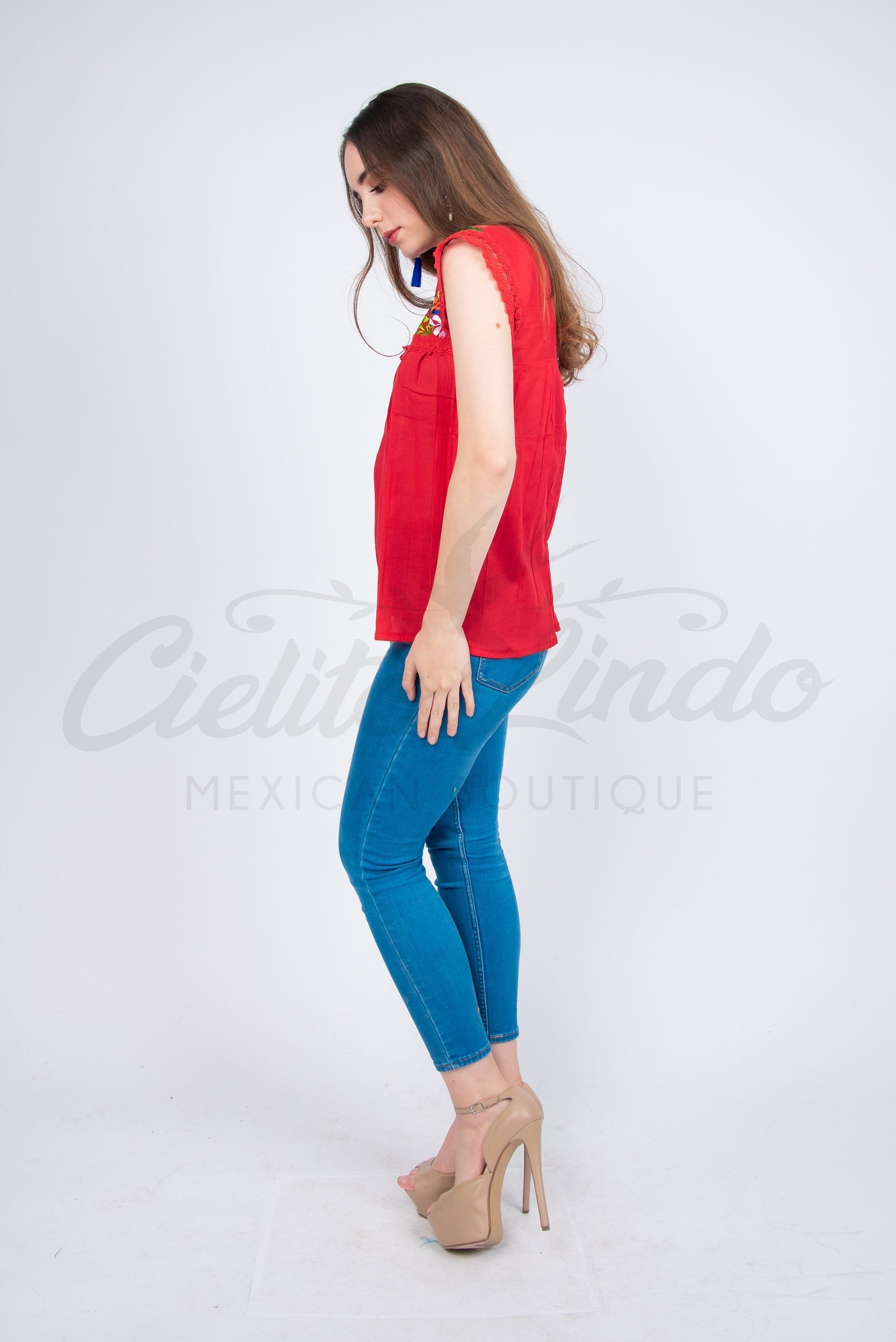 Yaritza Mexican Blouse Red
