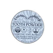 Charcoal Tooth Powder, Unflavored with 5% Hydroxyapatite
