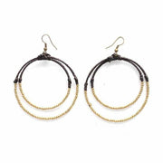 Cherish Brass Bead Hoop Earrings - Thailand