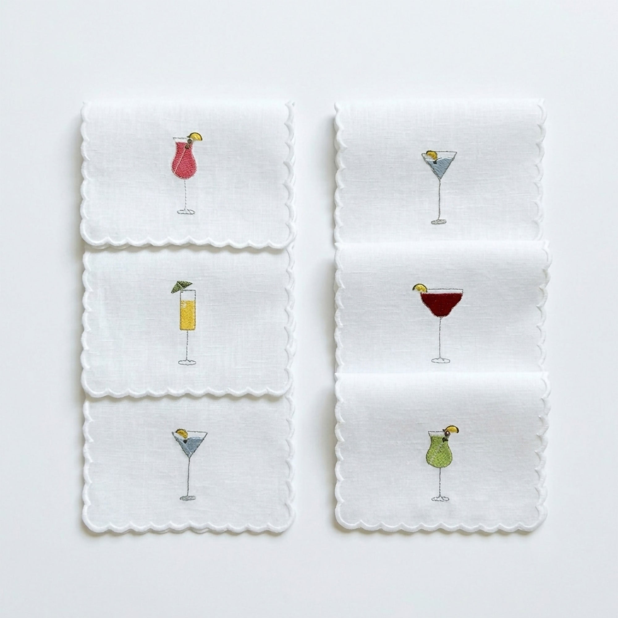 Embroidered Cocktail Napkin (Set of 6)