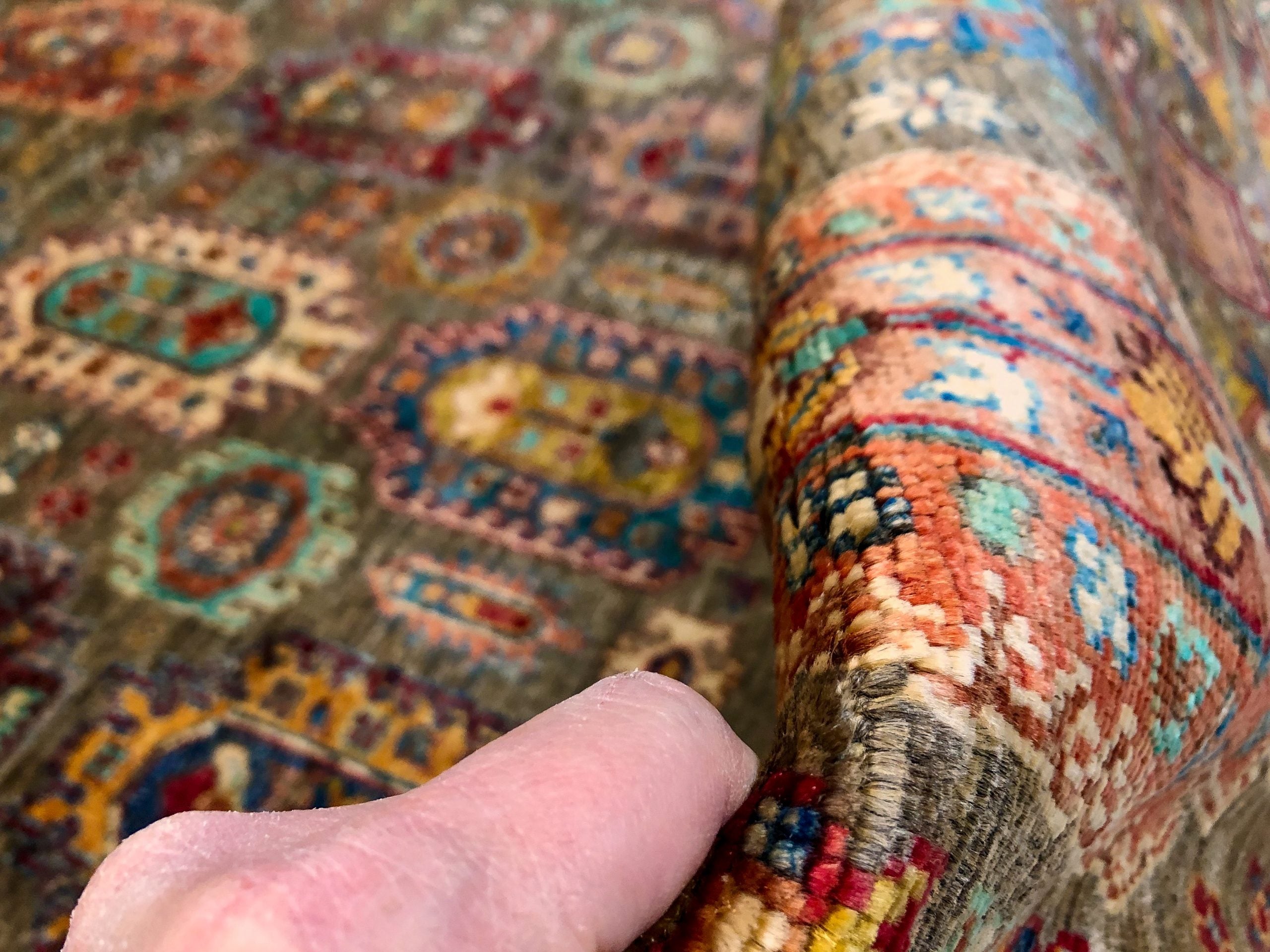 Khorjin (5'06"x7'08") camel/jewel tones