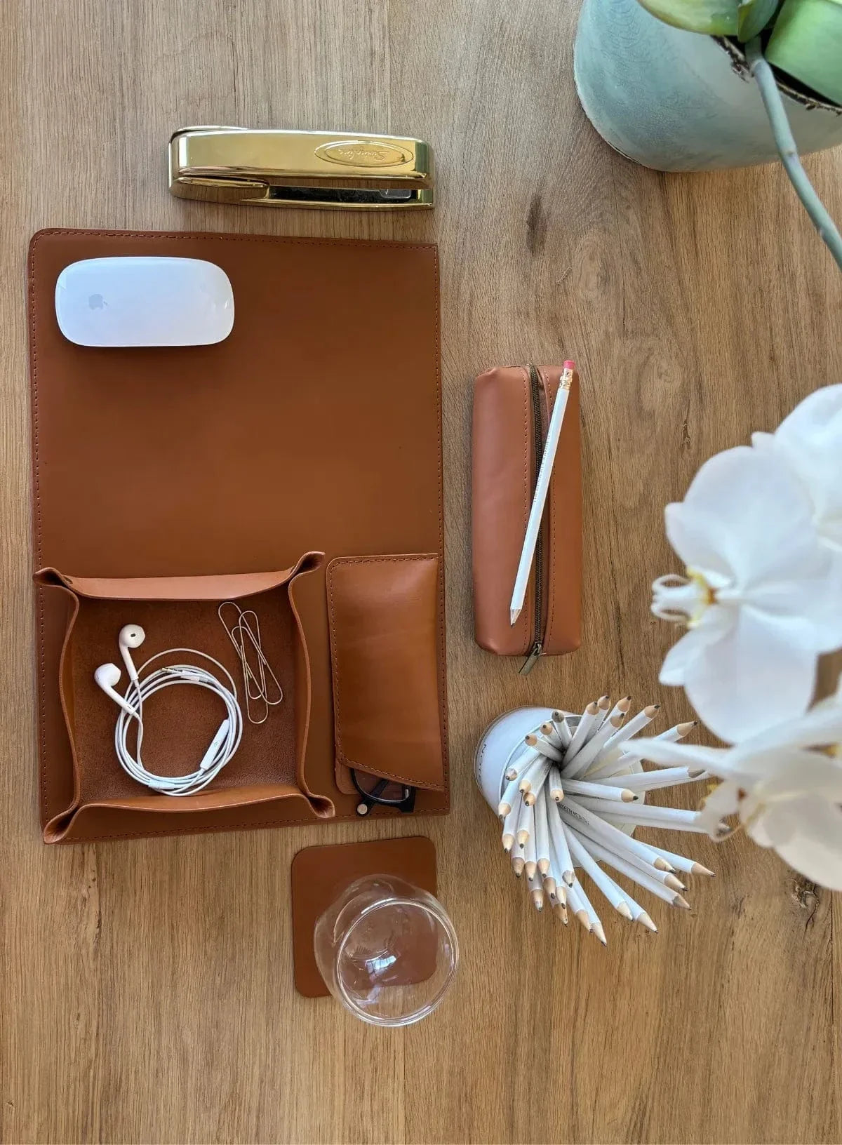 Square Coasters  (Set of 4 with Holder)