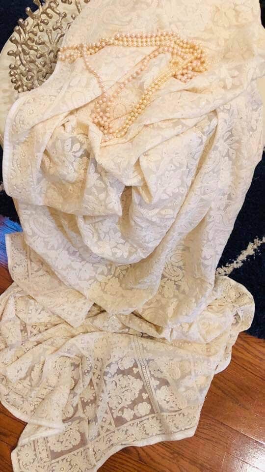 Custom Chikankari Georgette Saree