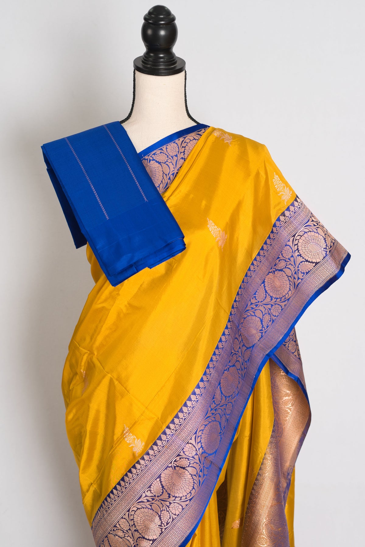 Shukti : Yellow Pure Katan Banarasi Silk Saree with Gold Zari | Silk Mark