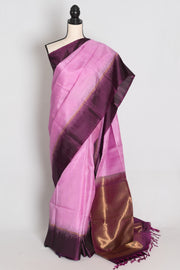 Harini Lilac and Deep Purple Lightweight Kanjivaram Silk Saree