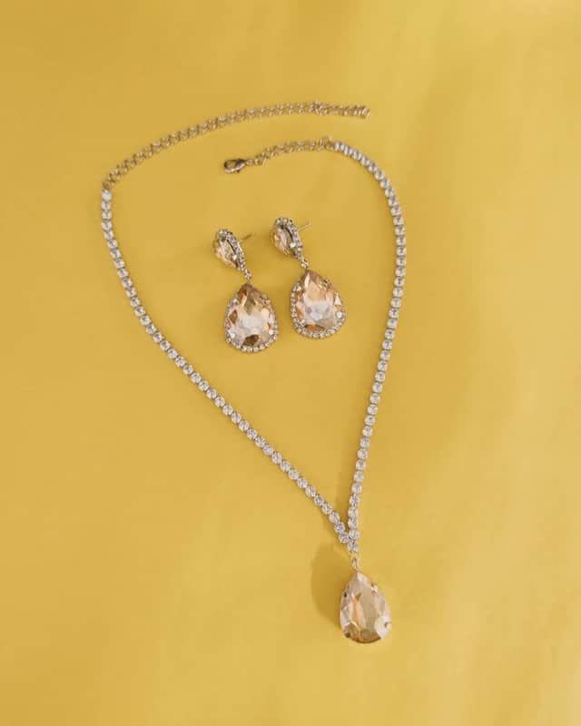 Deepika Padukone Designer American Diamond Nacklace Set