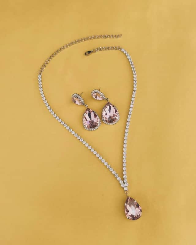 Deepika Padukone Designer American Diamond Nacklace Set