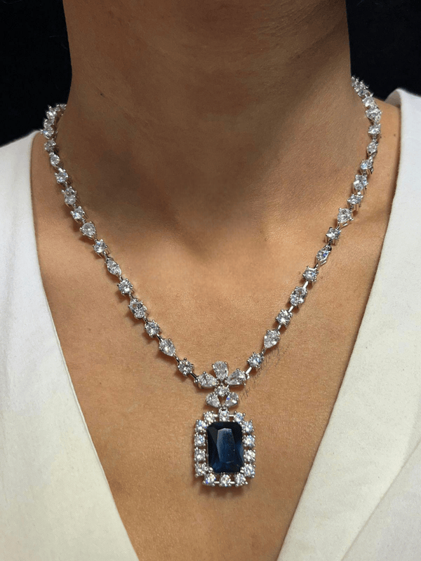 Designer American Diamond Necklace Set
