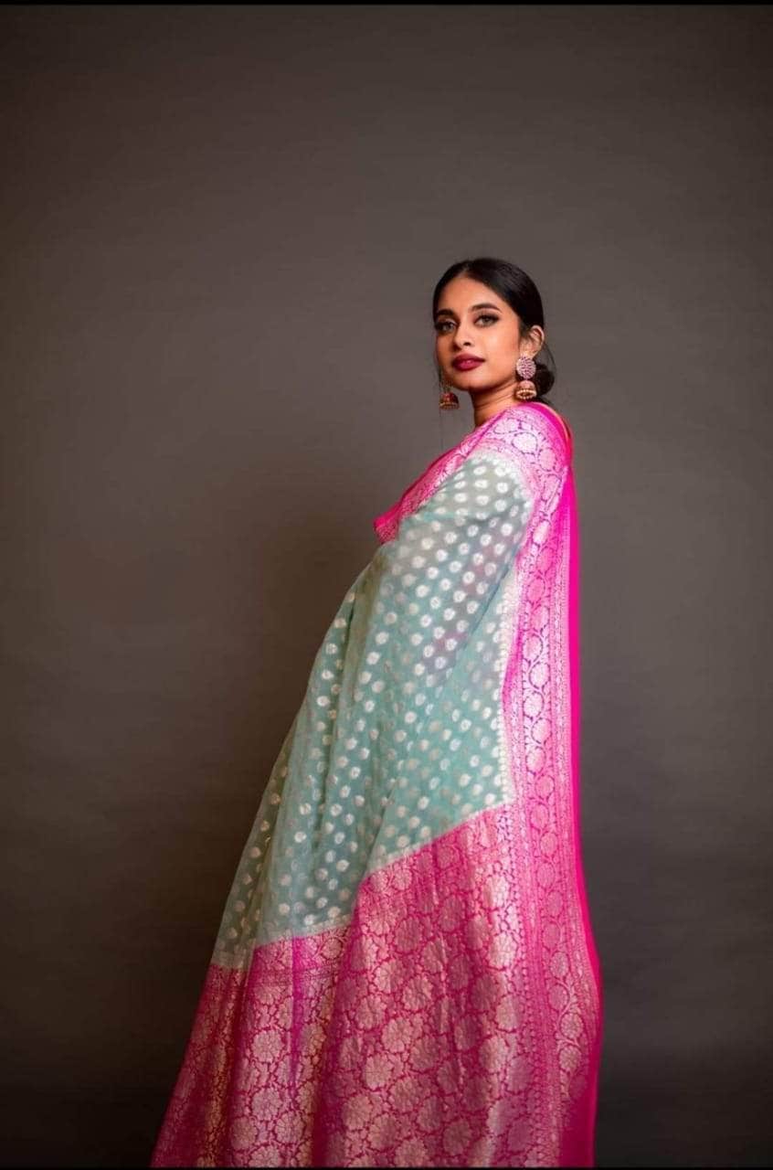 Designer Banarasi  Georgette Chiffon - Silk Saree
