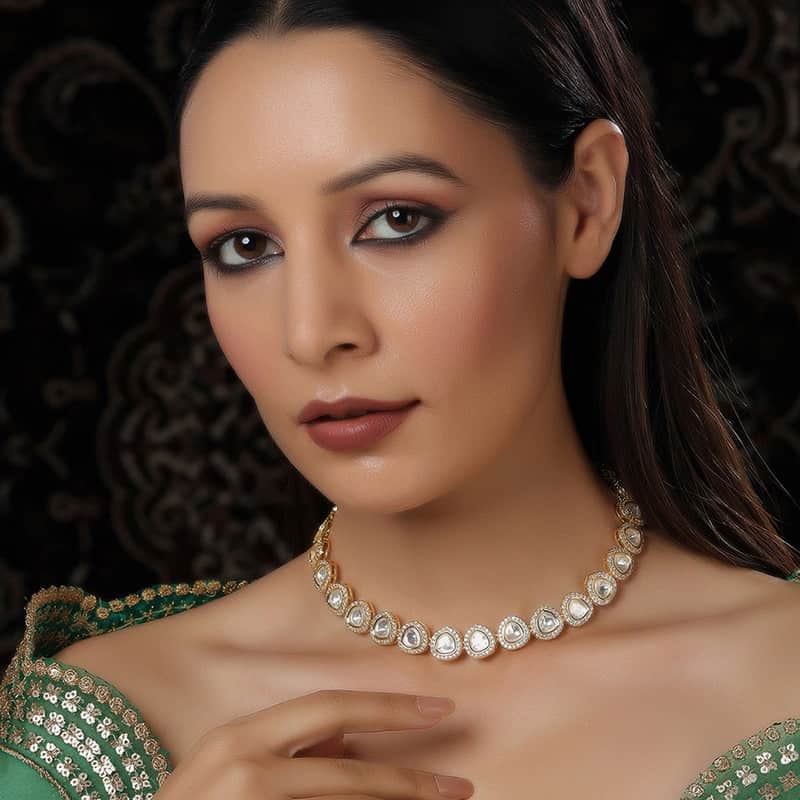 Designer Kundan And Diamond Neckpiece