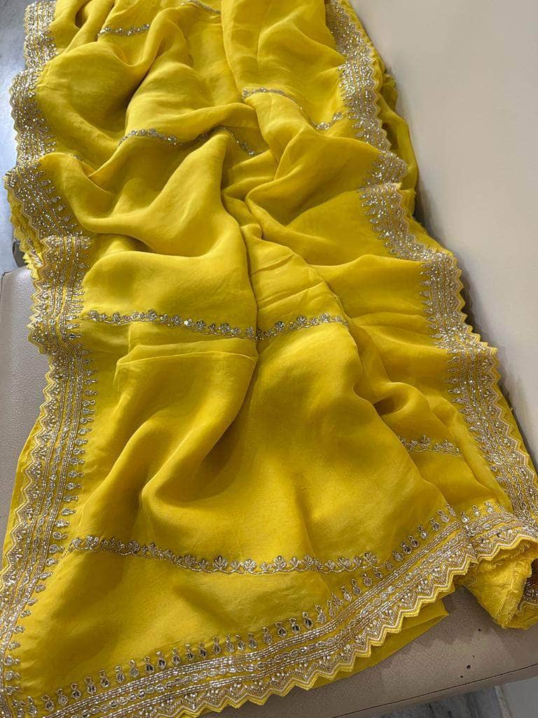 Designer Pure Organza Saree with sequence work