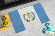 Flag Of Guatemala Outdoor Non-Slip Door Mat | Villa Nueva | Mixco | Coban | Chapin | 24"x36"