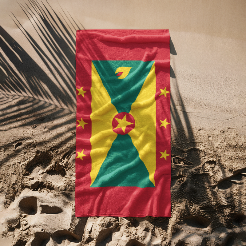 Grenada Flag Beach Towel