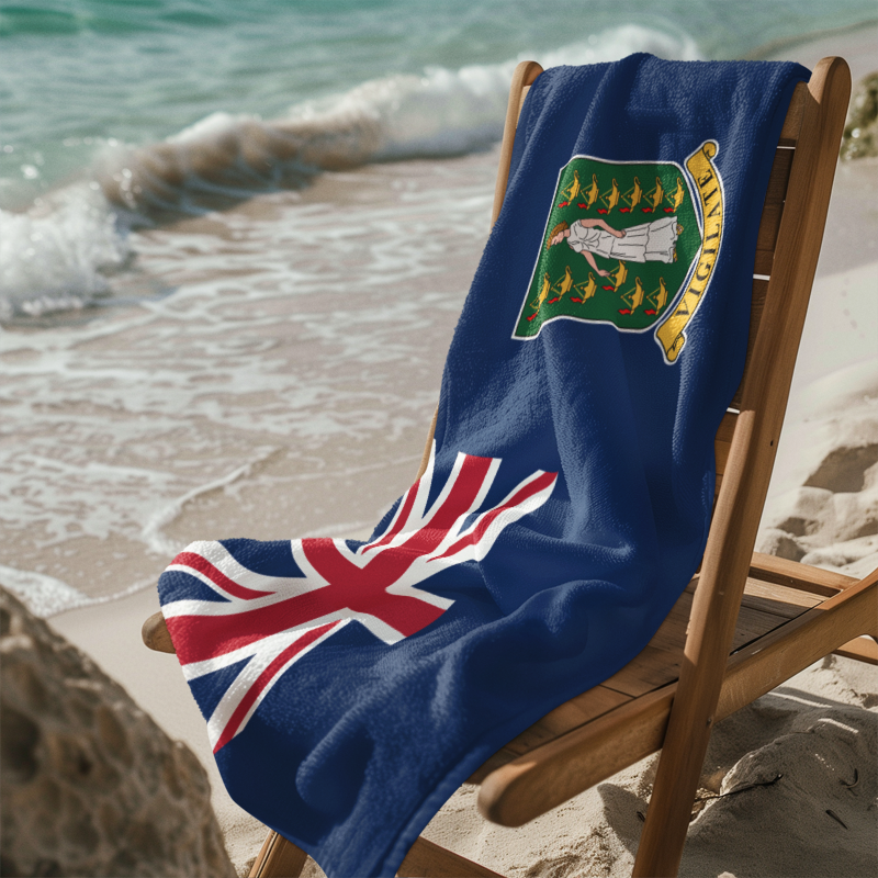British Virgin Islands Flag Beach Towel