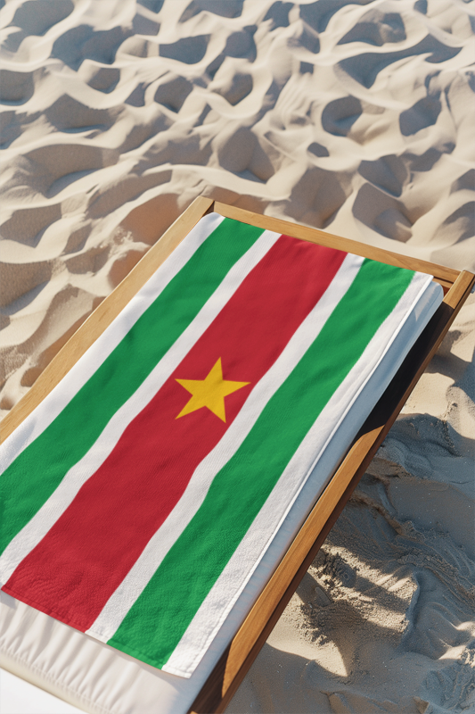 Suriname Flag Beach Towel