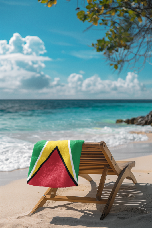 Guyana Flag Beach Towel