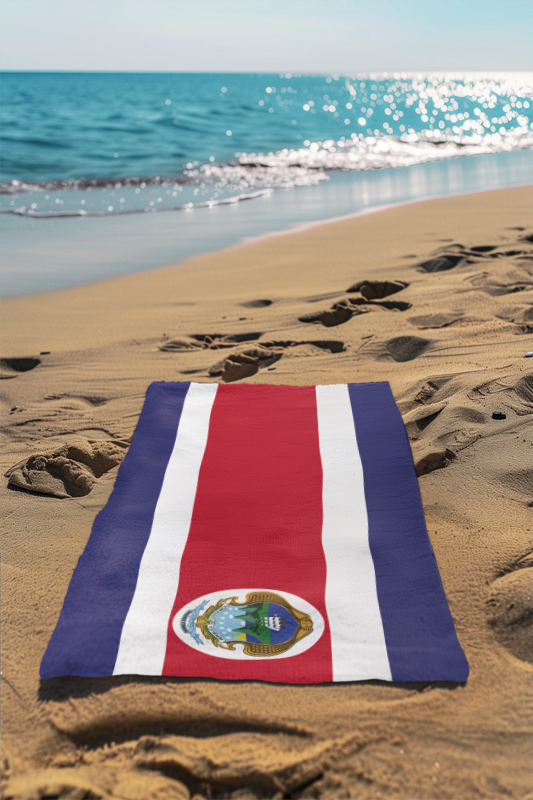 Costa Rica Flag Beach Towel