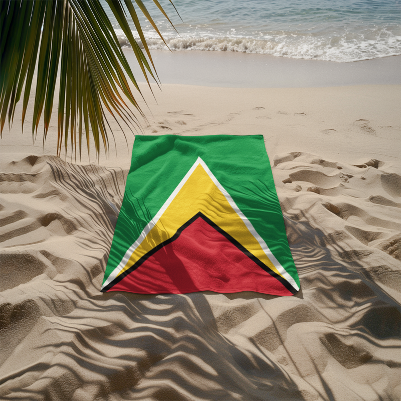 Guyana Flag Beach Towel