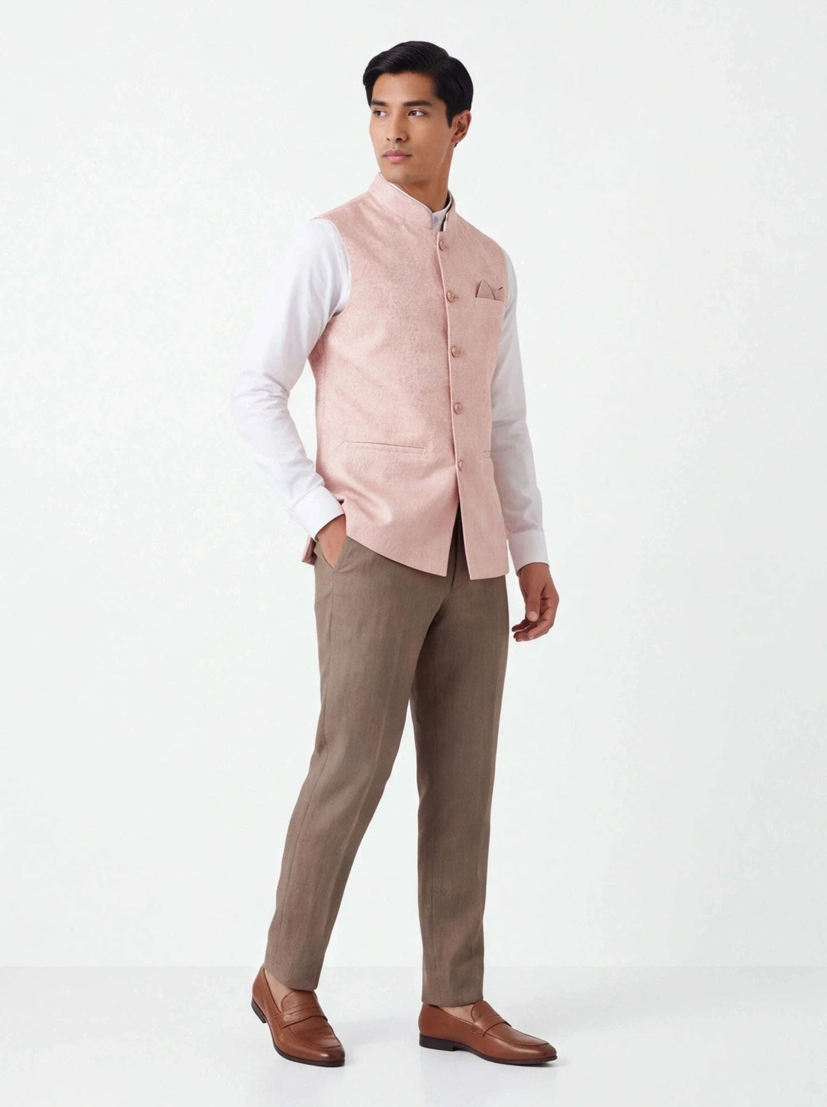 Pink half jacket for men
