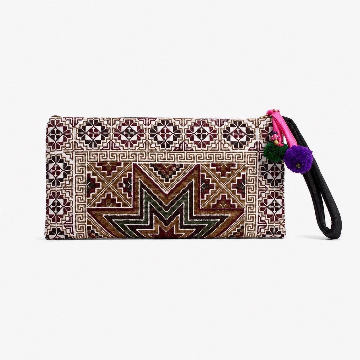 Tahj Embroidered Wristlet - Thailand