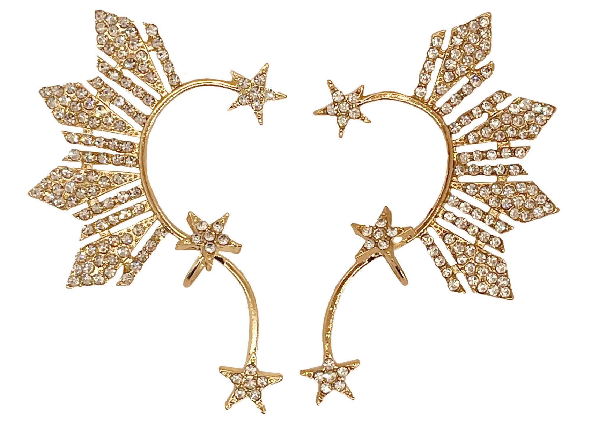 Filipino Sun and Stars Ear Cuff - Gold