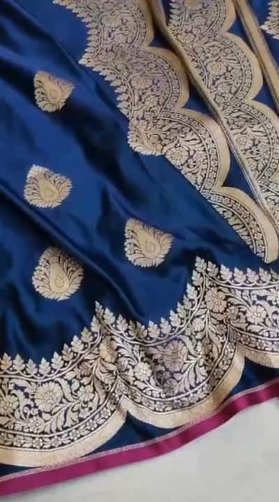 Excellent Pure Banarasi Katan Mashru Satin Silk Saree
