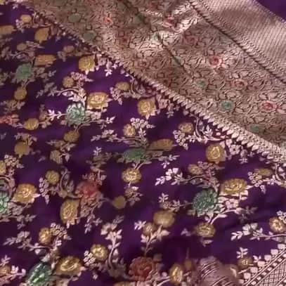Exclusive Bridal Banarasi Handwoven Silk Mark Certified Pure Katan Silk Saree