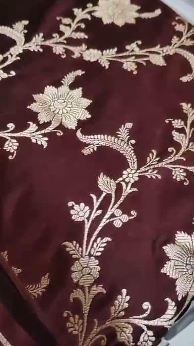 Exclusive Pure Banarasi Katan Mashru Satin Silk Designer Saree