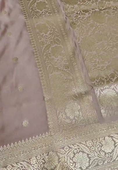Exclusive Pure Banarasi Mashru Zari Weaving Work Silk Saree