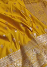 Exclusive Pure Banarasi Mashru Zari Weaving Work Silk Saree