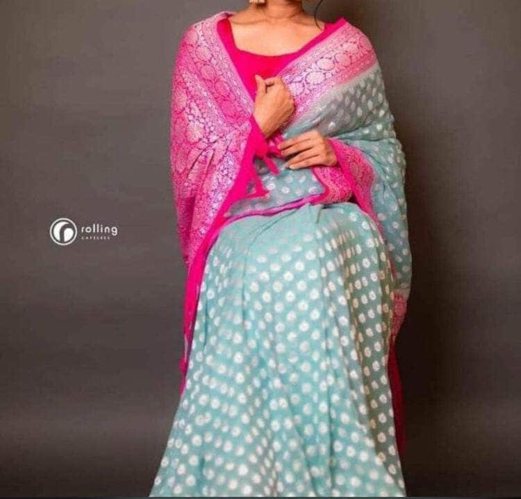 Exclusive Pure Banarasi Chiffon Khaddi Saree