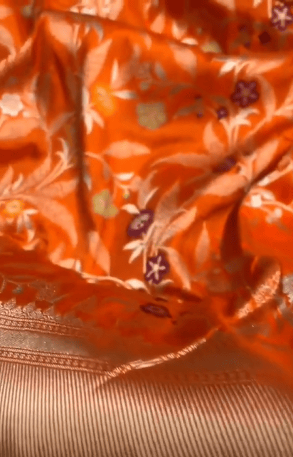 Exclusive Pure Banarasi Soft Meenakari Weaving Katan Silk Saree