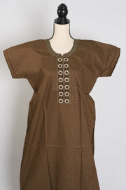 Printed Brown Pure Cotton Nightwear in Regular Size