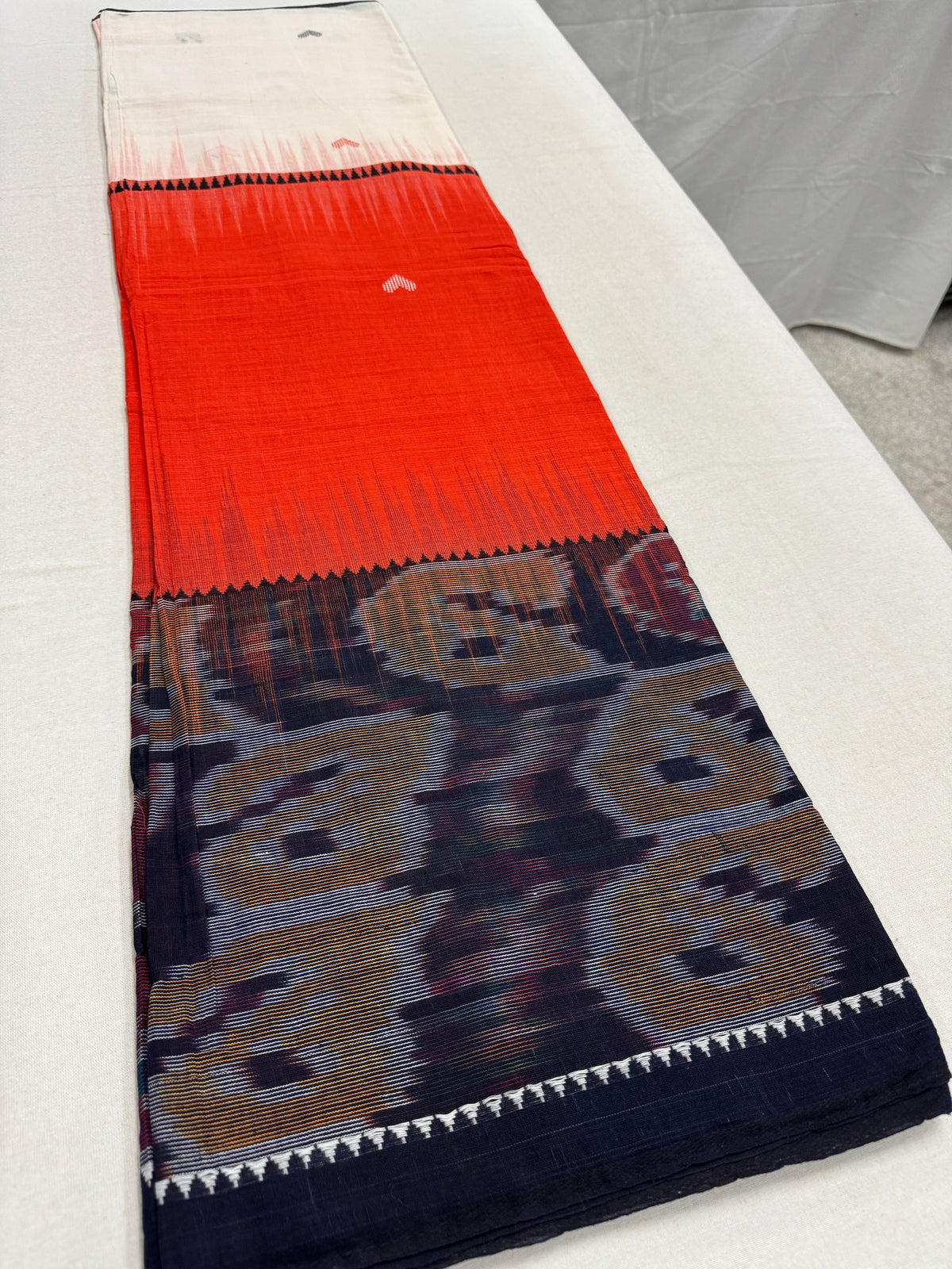 Dhriti : Dhaniakhali Soft Cotton Saree with Kotki Border