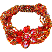 Flower Bracelet with Magnetic Closure - Guatemala